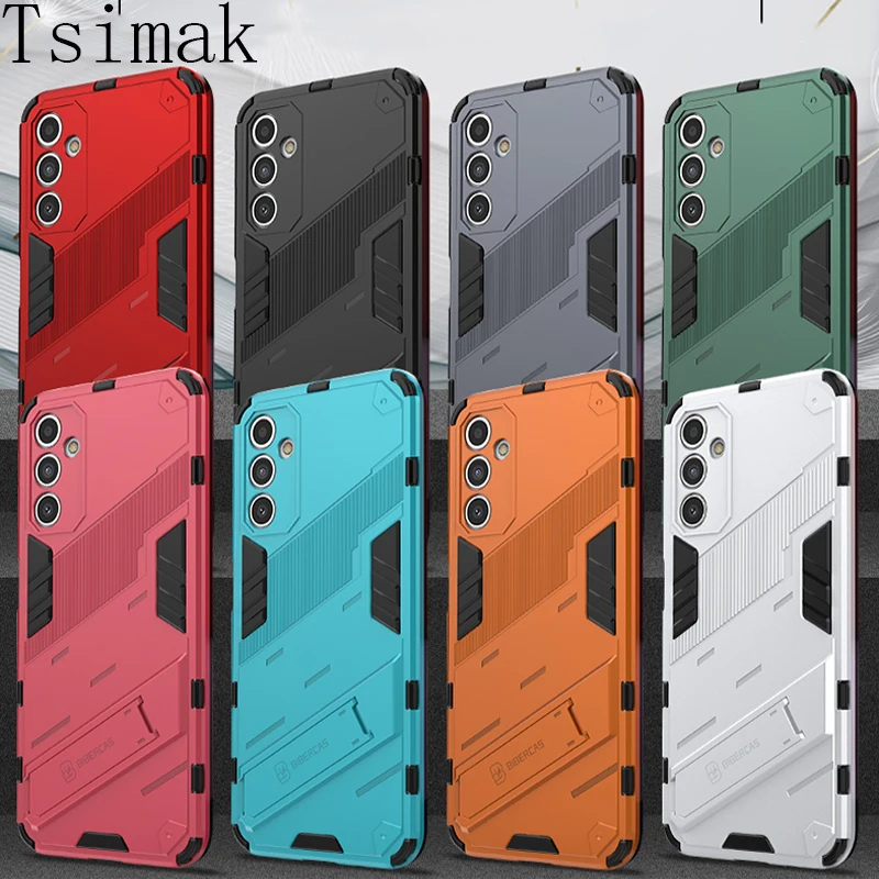 Shockproof Case For Samsung A14 A24 A34 A54 M14 M34 M54 Phone Cover Armor Holder Back Coque for Galaxy A04 A04S A04E 4G 5G Funda