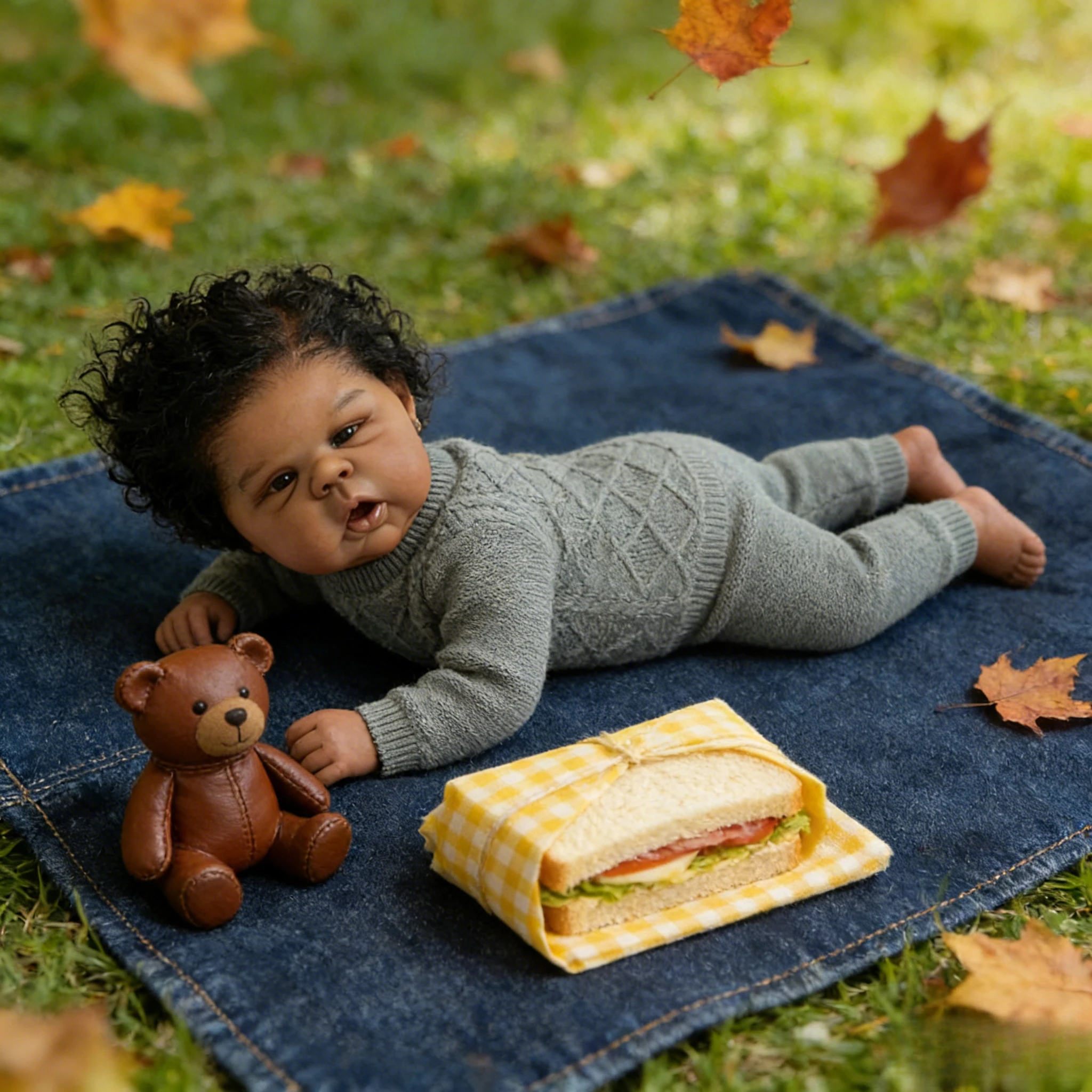 Bebés Reborns 50 cm Reborn Doll Gounchi - Toucher doux, veines de peau réalistes 3D, cheveux enracinés à la main, cadeau préféré des enfants