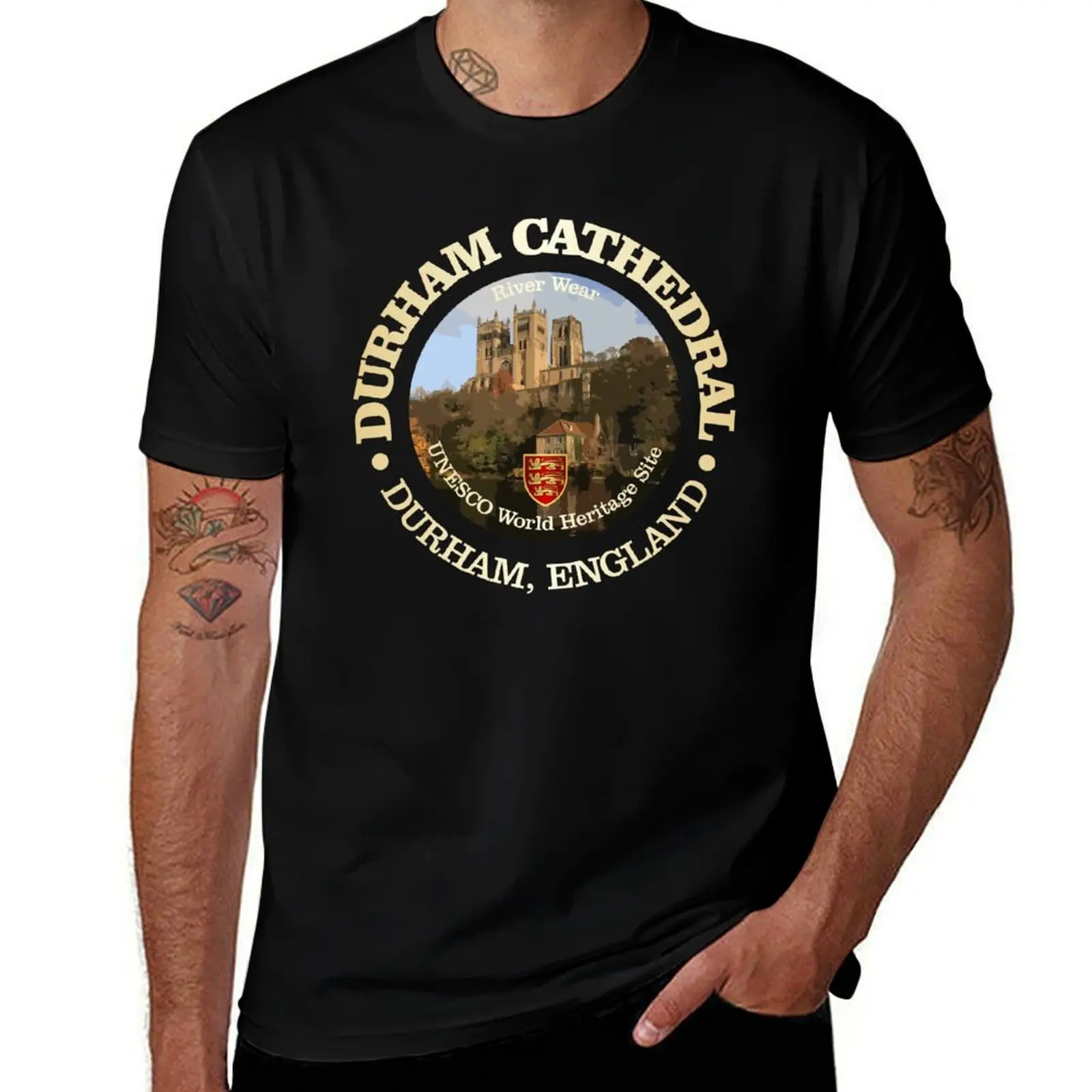 

Durham Cathedral (rd) T-Shirt t shirt man luxury black cotton t-shirt plain for man package T-Shirt