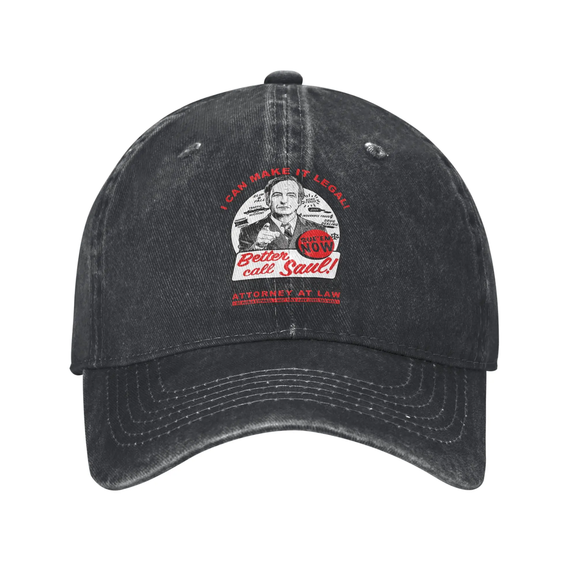 I can Make It Legal Better Call Saul Unisex Style Baseball Cap  Distressed Denim Washed Hats Cap Vintage Outdoor Gift Headwear