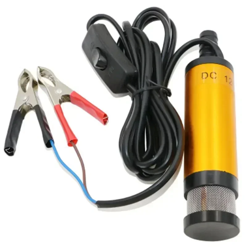 DC Electric Submersible Pump Portable Mini 12V 24V  For Pumping Diesel Oil Water Aluminum Alloy Shell 12L/min Fuel Transfer Pump