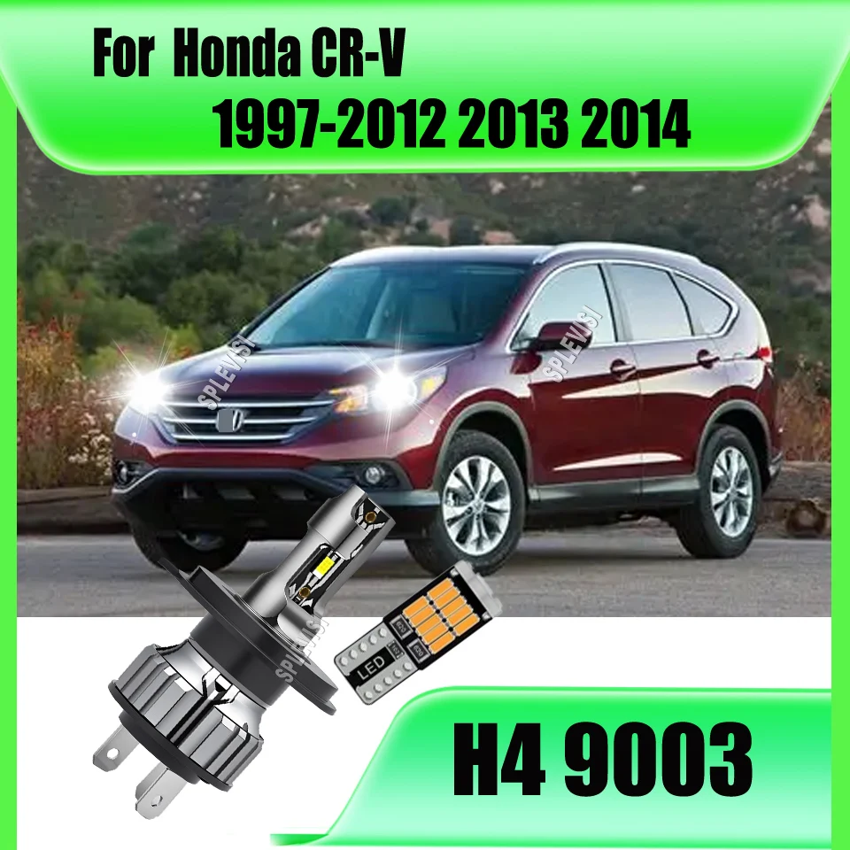 

H4 9003 LED Auto Headlight CSP Chips Power Wireless 1:1 Size Replacement For Honda CR-V 1997 1998 1999 2000 2001 2002 2003-2014