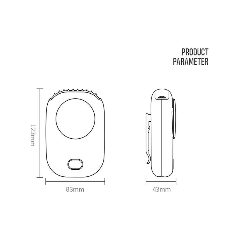 Tragbare Kühlung Hängen Neck Fan Faul Weniger Lärm Blattloser Hängen Taille USB Große Wind Power Display Hängen Neck Kleine Fan