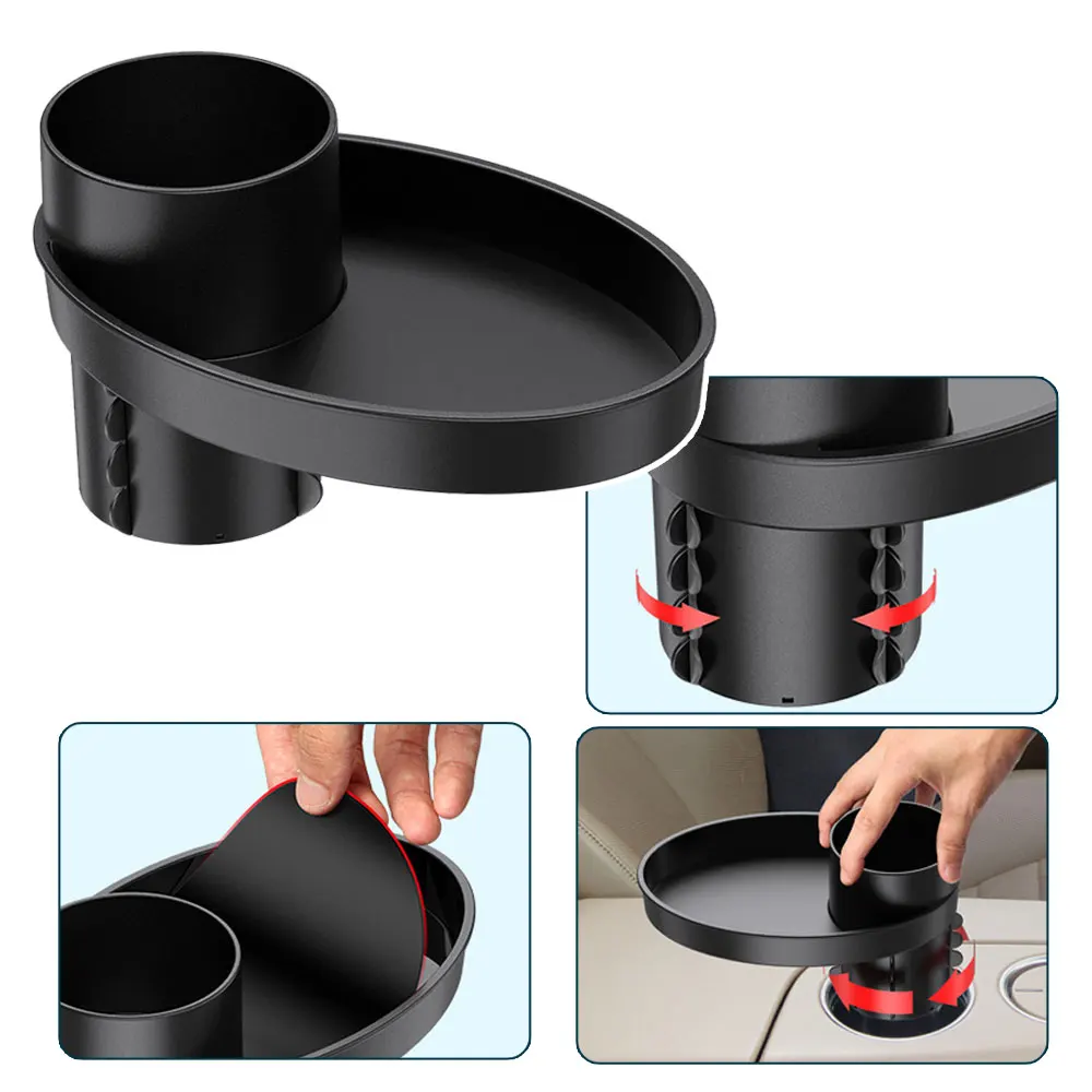 

1pc Car Cup Holder Tray Universal Car Tray Cell Phone Slot Car Key Card Organizer Adjustable Drink Holder Interior Parts