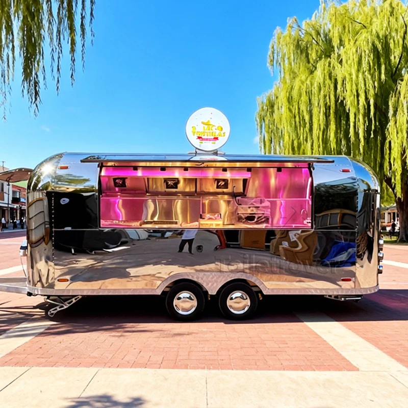 

High Quality Ice Cream Concession Outdoor Mobile Food Trailer Fully Equipped Kitchen Trailer Dessert Food Truck for Wedding