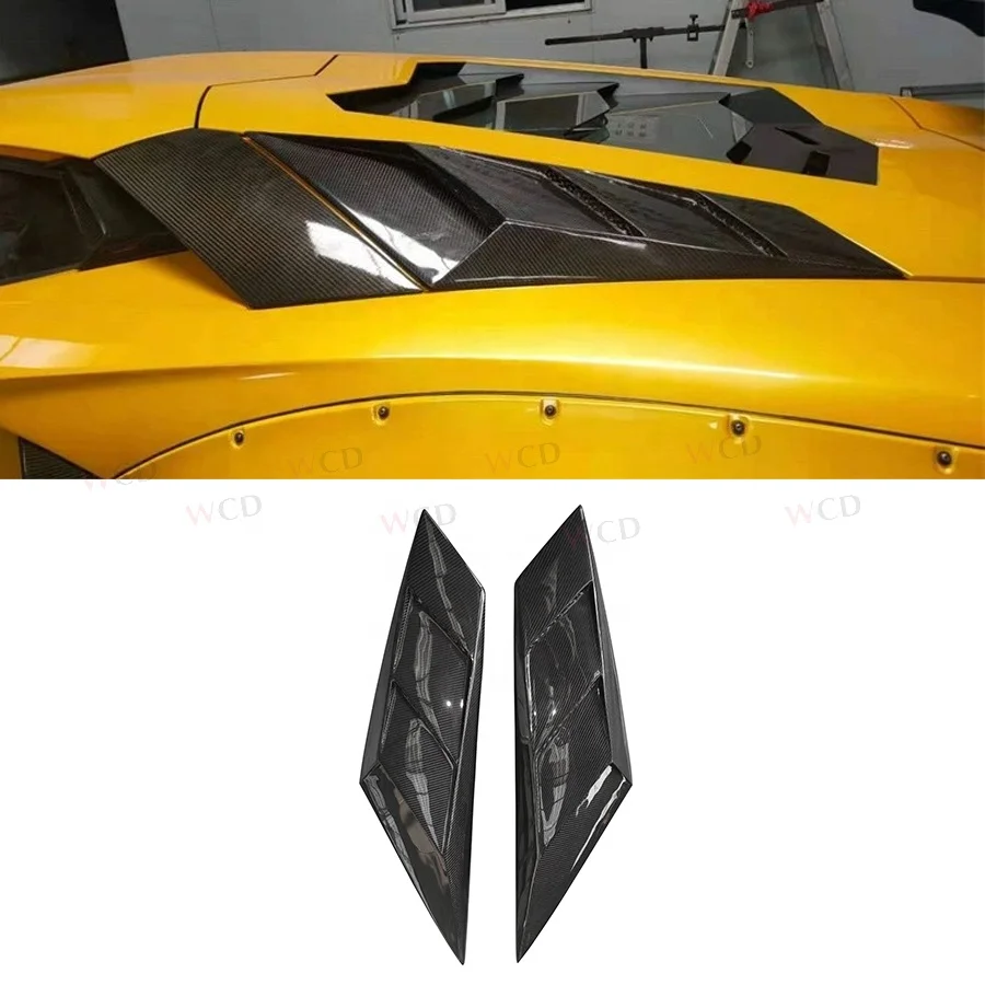 Real Carbon Fiber Side Air Intake Covers For Lamborghini Aventador LP700 LP720 LP750 Rear Side Intake Cover Car Parts