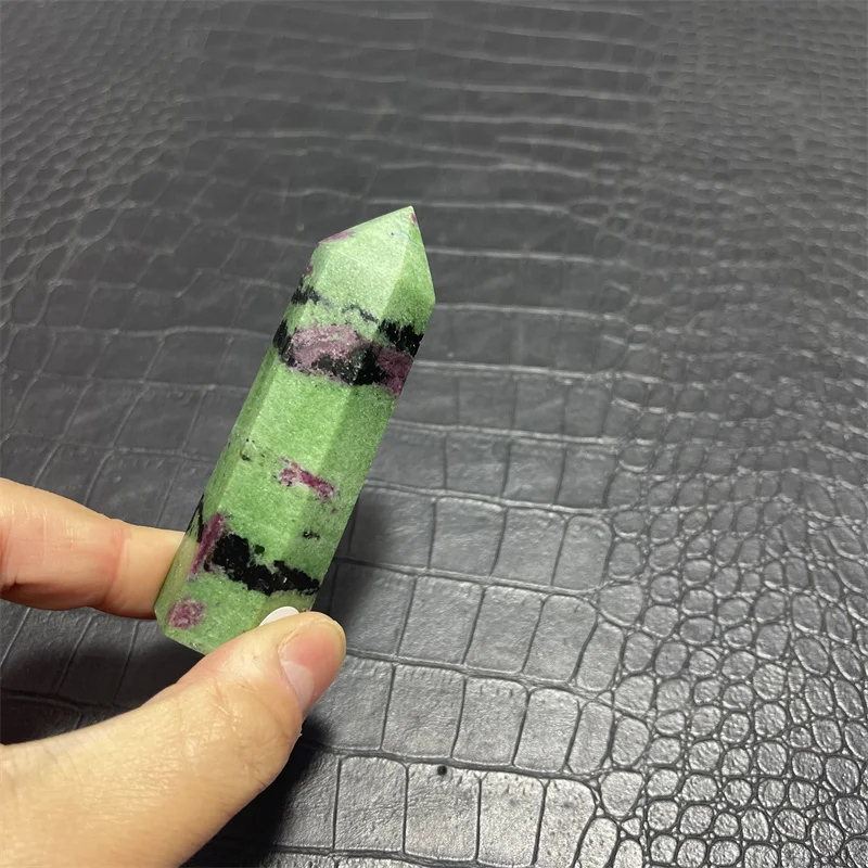 Natural Crystal Epidote Quartz Tower Point Gemstones Reiki Home Decorations Holiday Gift