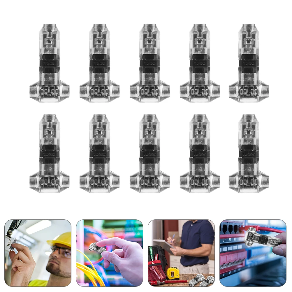 

10pcs Type Wire Connectors Splicers No Wiring Connectors Strip Quick Connection Low High Voltage Electrical Terminals