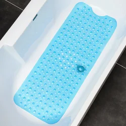 40x100cm Bathtub Mats Anti-Skid Color Shower Mat With Sucker Non-Slip Bath Mat Soft Massage Pad Kid's Elder Bathroom Carpet Rug