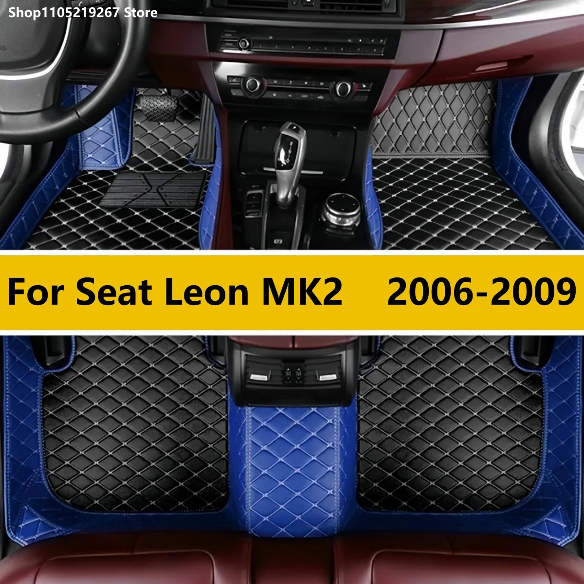 

Custom Auto Car Floor Mat For Seat Leon MK2 2006 2007 2008 2009 Car Mat Full Set Waterproof Accessories