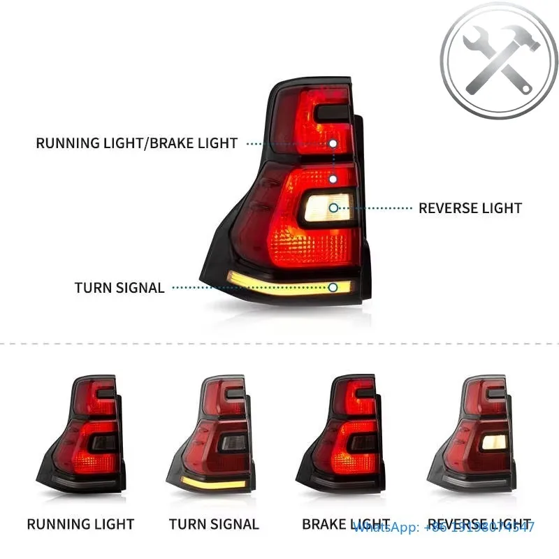 

Wholesale Full LED Taillights Assembly For Full Size Off‑Road SUV Prado Clear Lens Sequential DRL 12V Waterproof Auto Accessorie