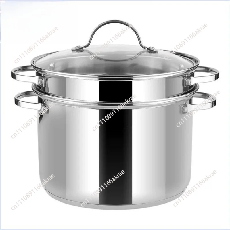 Multifunctional Stainless Steel Pasta Pot, Noodle Drain Brine Pot 304 Stainless Steel Soup Pot Induction Cooker Universal