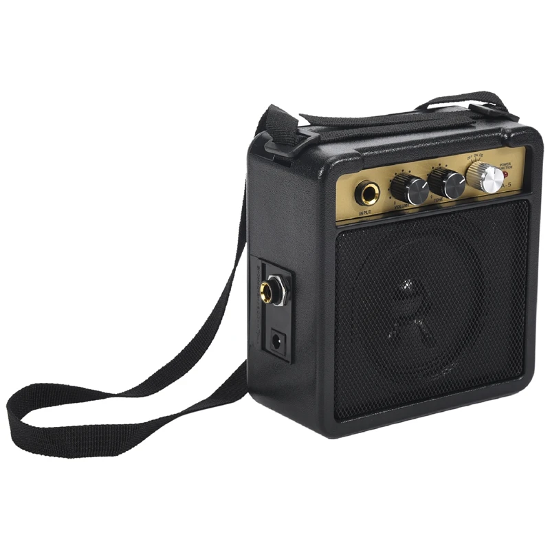 

Mini Guitar Amplifier Amp Speaker 5W With 6.35Mm Input 1/4 Inch Headphone Output Supports Volume Tone Adjustment