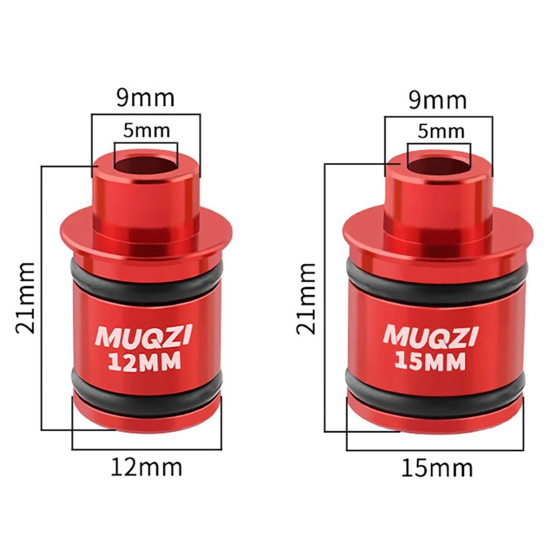 1Pair Bike Hub Thru Axle Conversion QR Adapter 12 Hub 15mm/12mm Through Axle To 9mm Quick Release Flower Drum MTB Bicycle Hubs