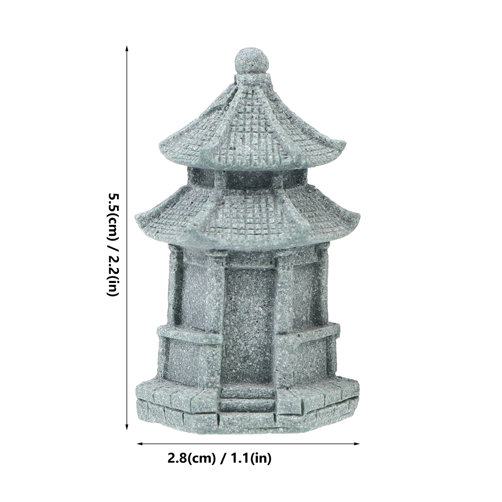 

3pcs Simulated Stone Pavilion Light Grey For Micro Landscape Diy Decor Garden Decoration Desktop Ornament Sandstone Craft