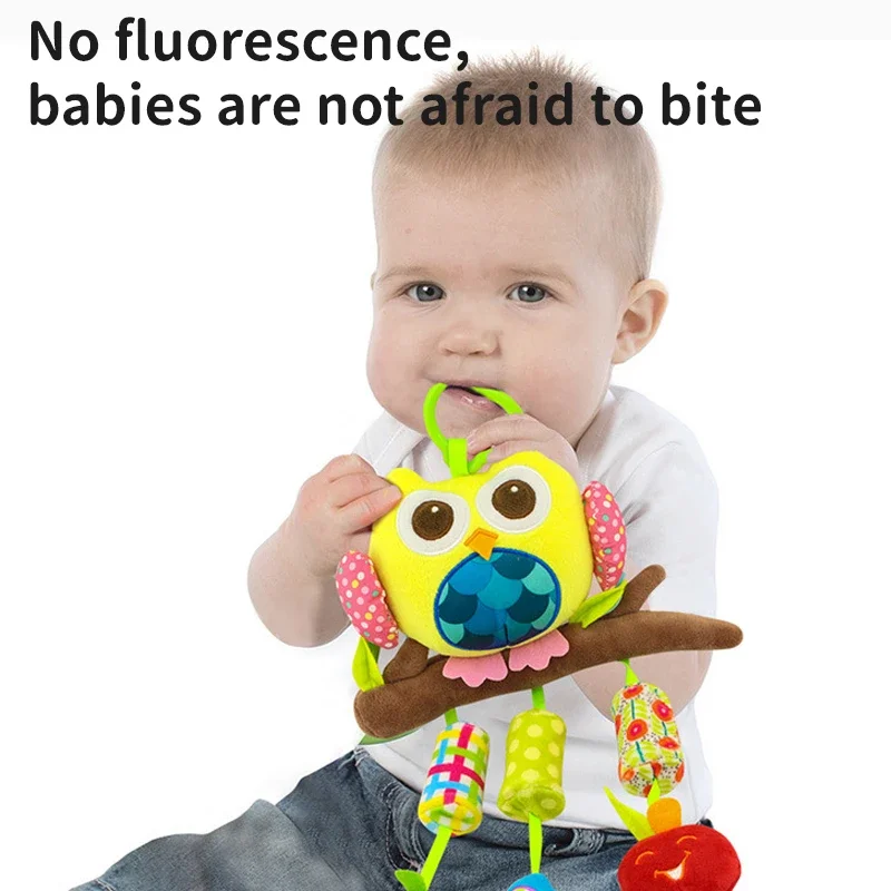 ألعاب خشخيشة للأطفال حديثي الولادة من مونتيسوري لعبة قلادة تفاعلية لعربة الأطفال تعزز التعرف على الألوان ألعاب تعليمية حسية #5