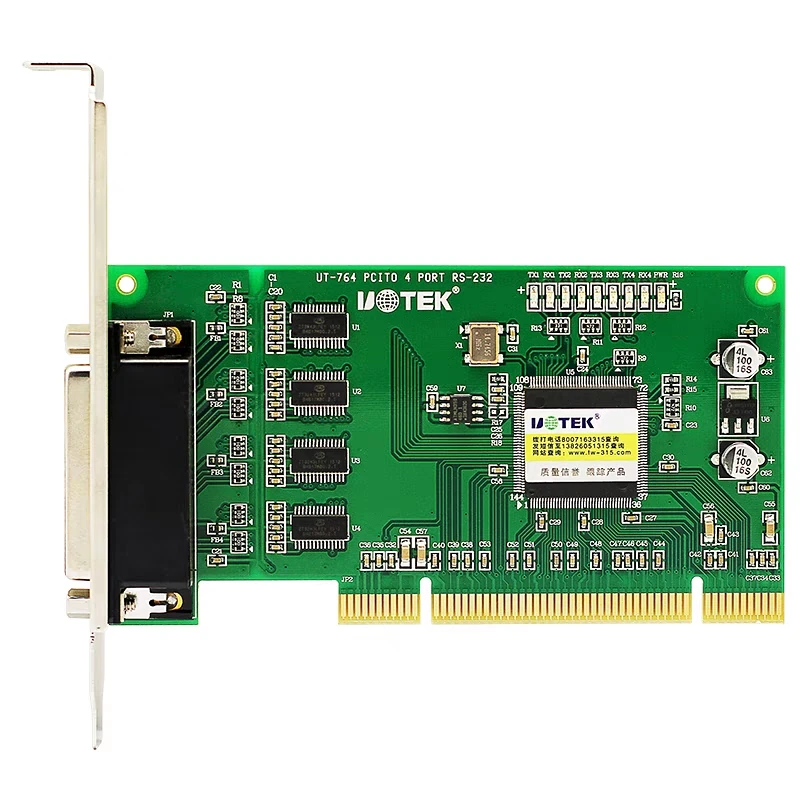 UTEK UT-764 PCI To 4-port RS-232 Serial Expansion Card Industrial Grade Surge Protection