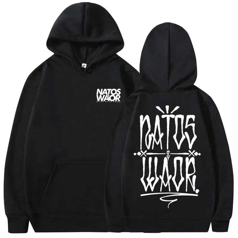 

Rapper NATOS WAOR New Album 2025 Hoodie Men Women Hip Hop Fashion Vintage Sweatshirt Men's Casual Oversized Pullover Streetwear