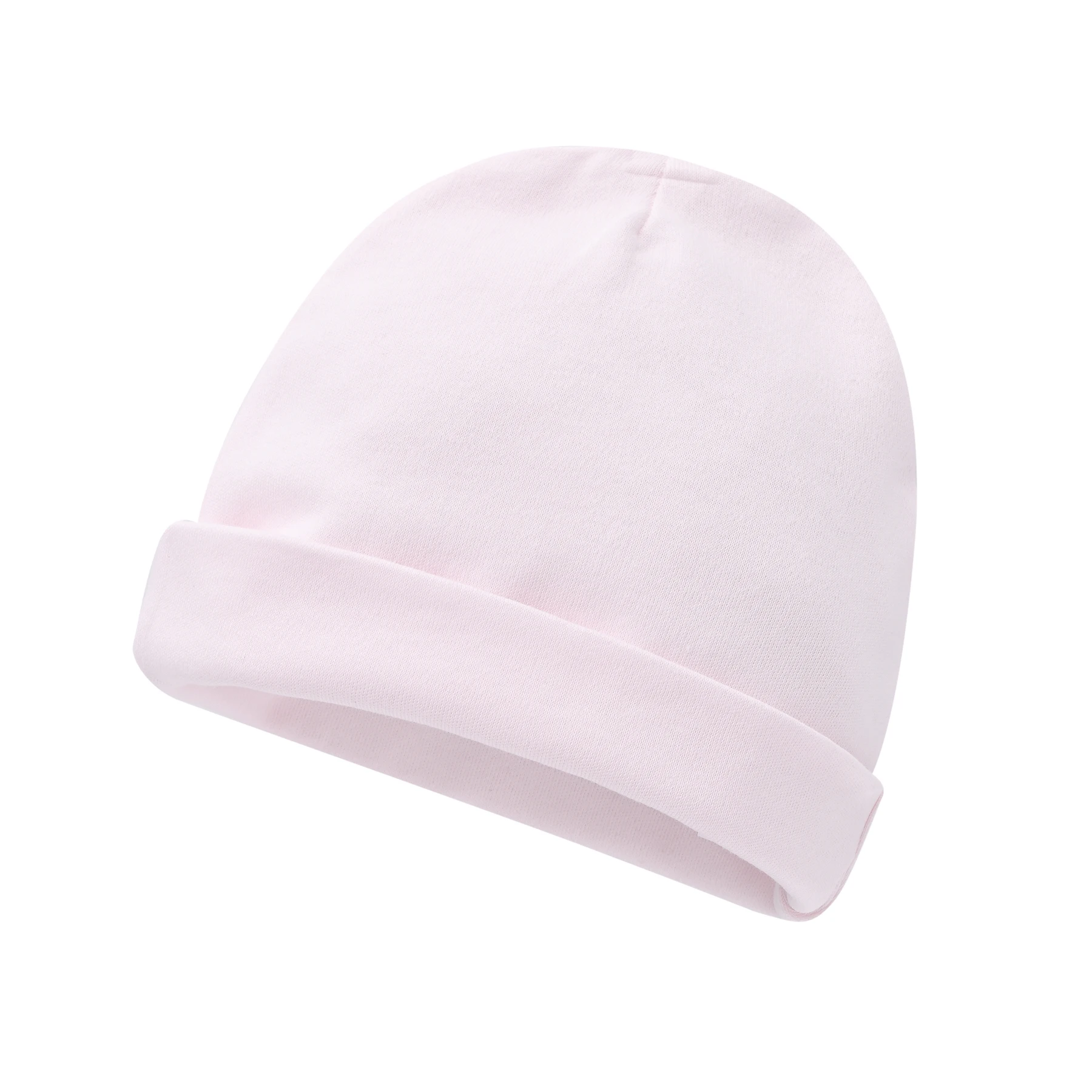 Mussola Plain 4 pezzi Set di abbigliamento per bambini pagliaccetto per neonate con guanti per cappello tuta per bambini rosa vuota per Set regalo