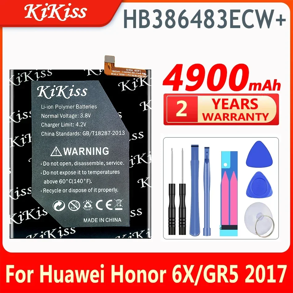 4900mAh HB386483ECW+ Battery For Huawei Honor 6X / GR5 2017 BLL-L23 L21 L22 / Mate 9 lite BLN-L24 L22 L21 / G9 plus / Maimang 5