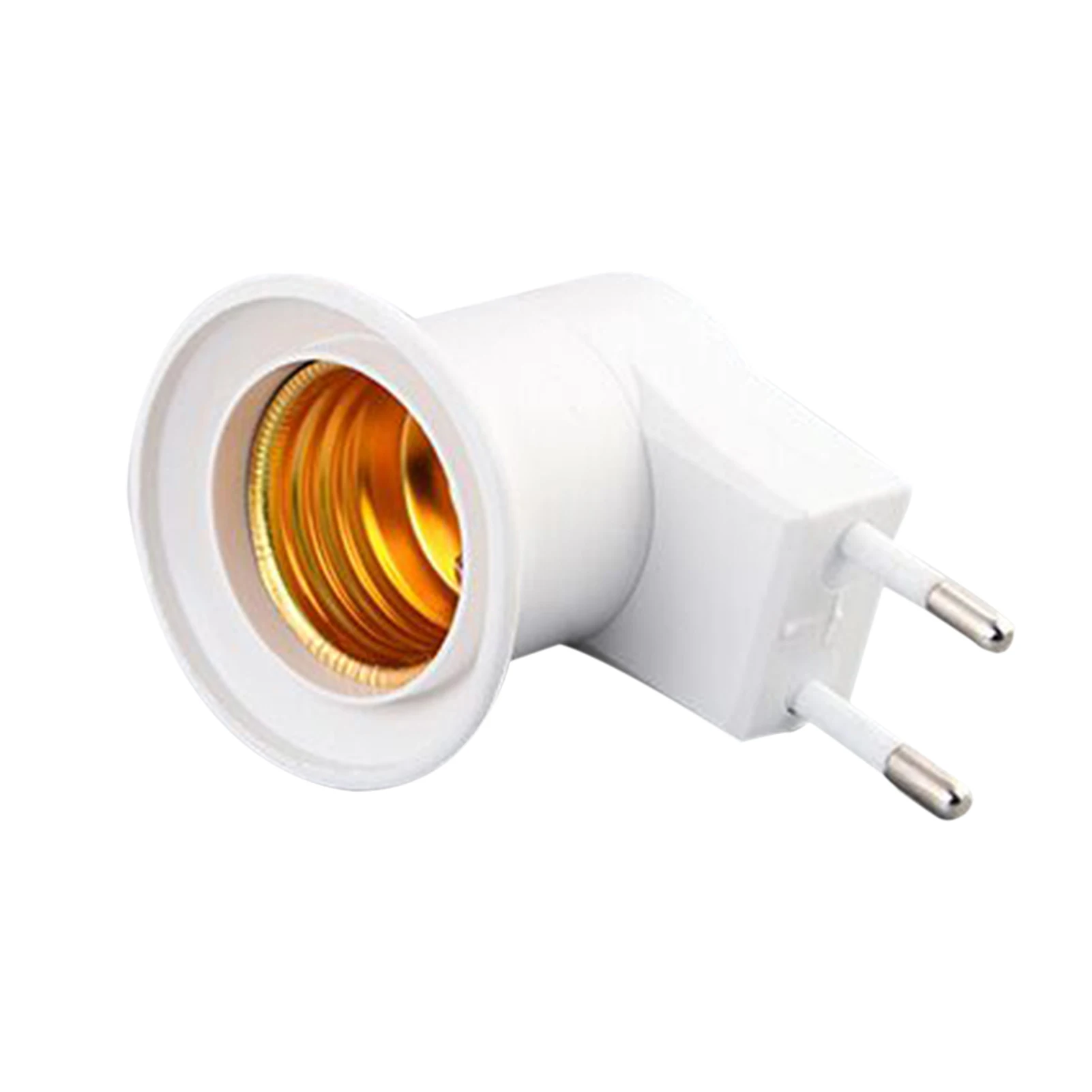 2Pcs EU Plug To E27 Light Bulbs Adapter Converter LEDs Light Bulb Converter Portable Bulb Socket Holder Light Bulb Accessories