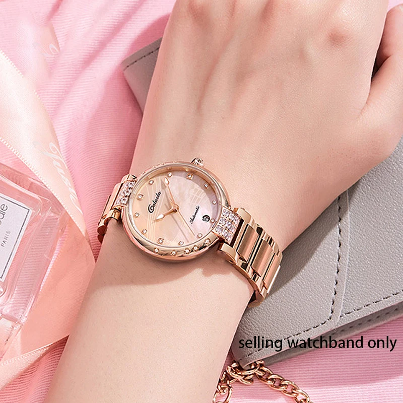 Notched ceramic wristband for MK watch guess GC Follie women\'s watchband accessories 16 18 20mm ceramic watch strap Butterfly