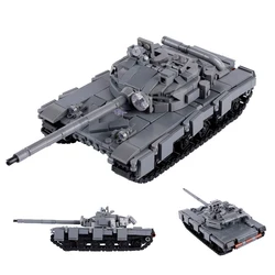 WW2 Soviet Military Soldier Weapon T-64A Brick Main Battle Tank MOC Tracked Armored Vehicle Building Blocks Toy Boy Gift