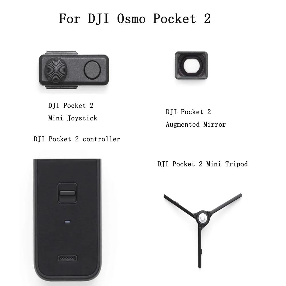 Novo Substituto para DJI Osmo Pocket 2, Cabo Multifuncional com Microfone Sem Fio Integrado, Módulo WiFi Bluetooth, Mini Joystick