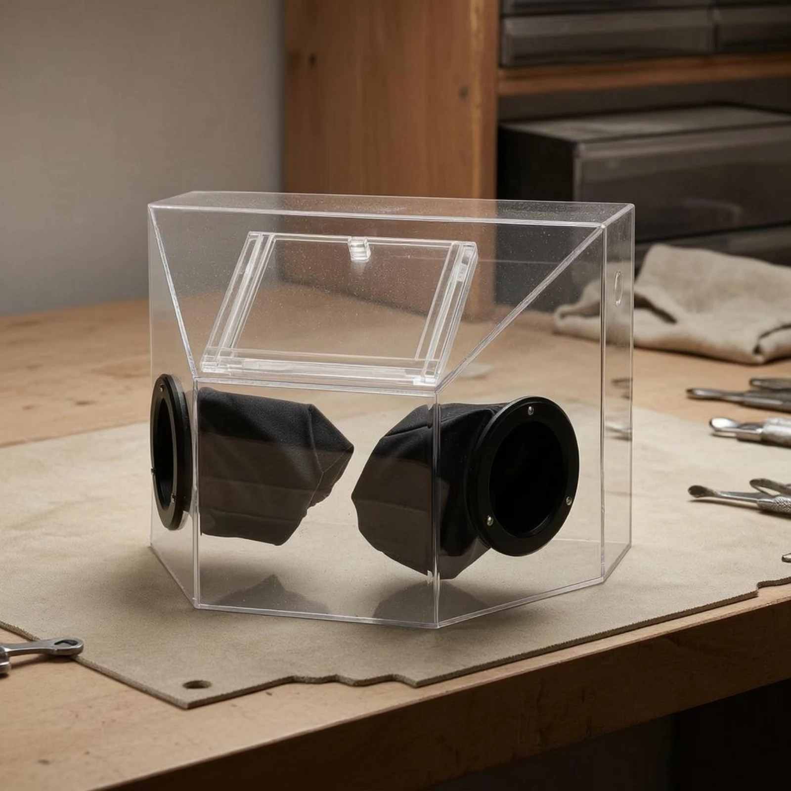 Acrylic Dust Box Slanted Top Dustproof Enclosure