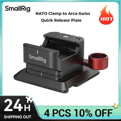 SmallRig NATO Clamp to Arca-Swiss Quick Release Plate, Built-in NATO Clamp, Lightweight and Easy to Carry,Compatible with Tripod