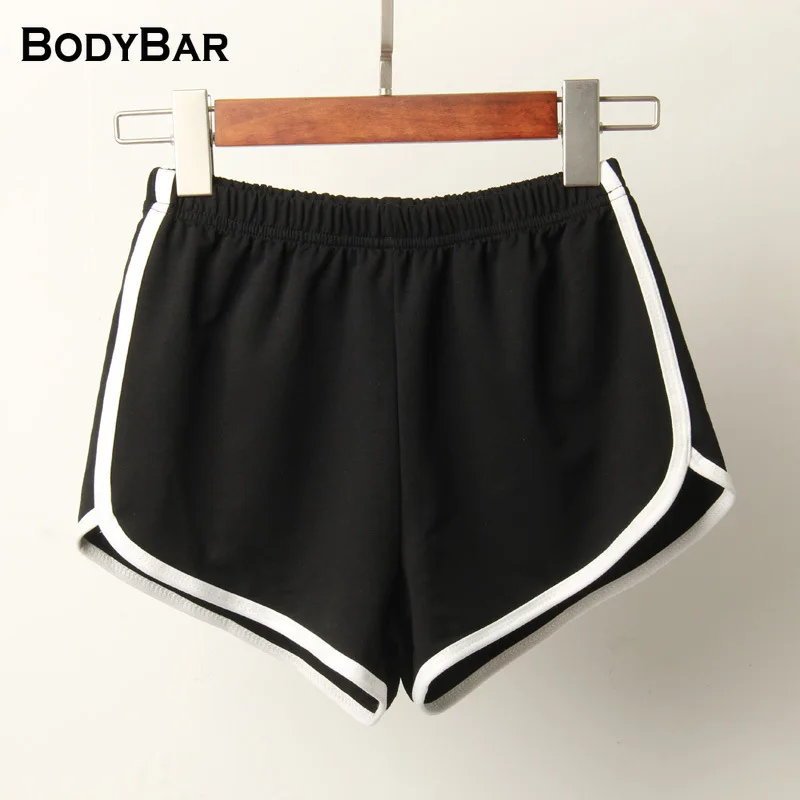 

Pure Color Beach Shorts White Stitching Women Pants 2021 Casual Three-point Trouser For Ladies Korean Style Fitness Comfort Pant