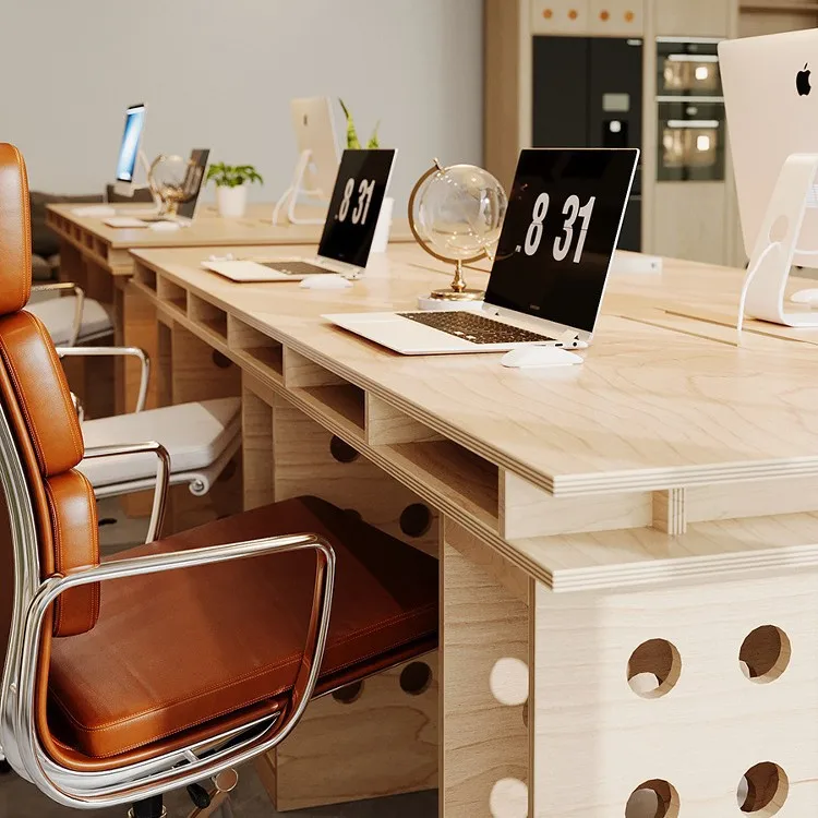 Ocean board desk Birch hole board computer desk