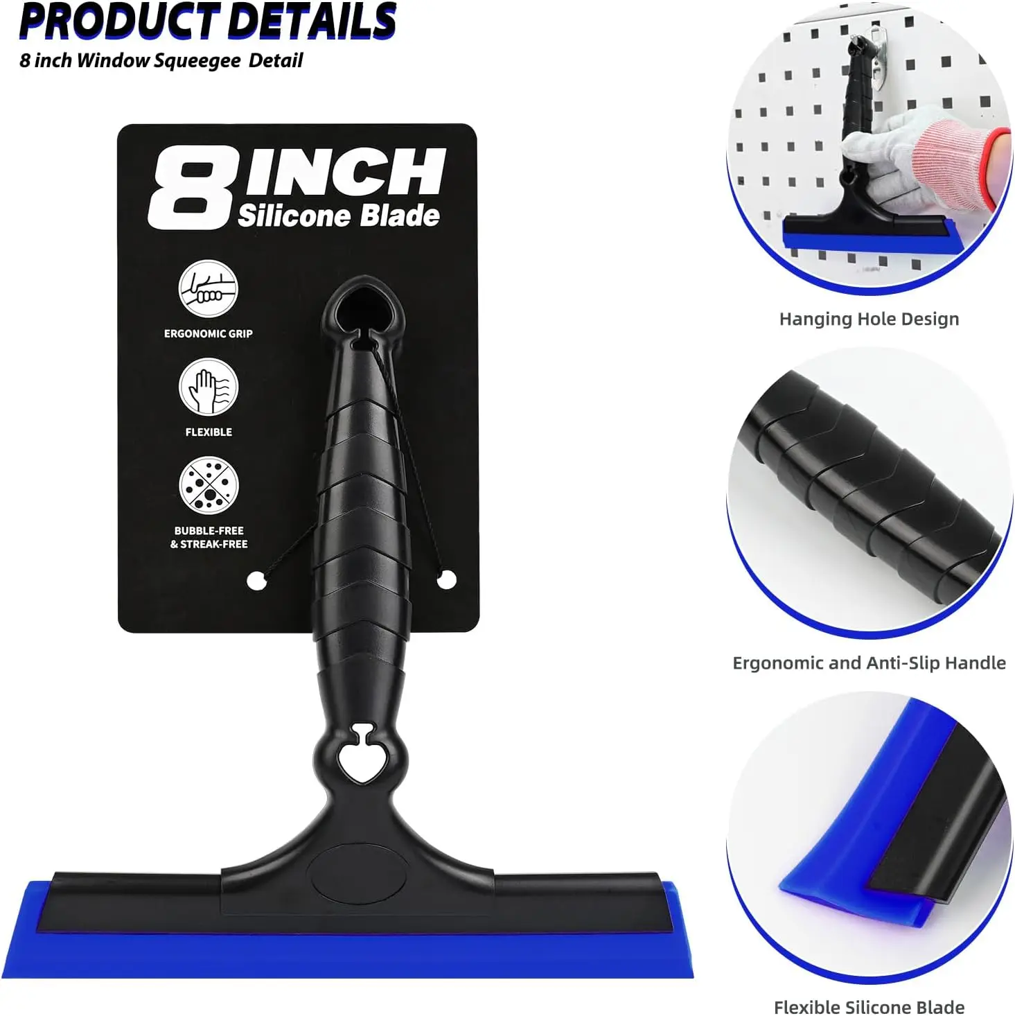 FOSHIO Pro Window Tint Squeegee Set Car Wash Glass Mirror Water Scrape Wiper Windshield Cleaning Film Install Detailing Tools