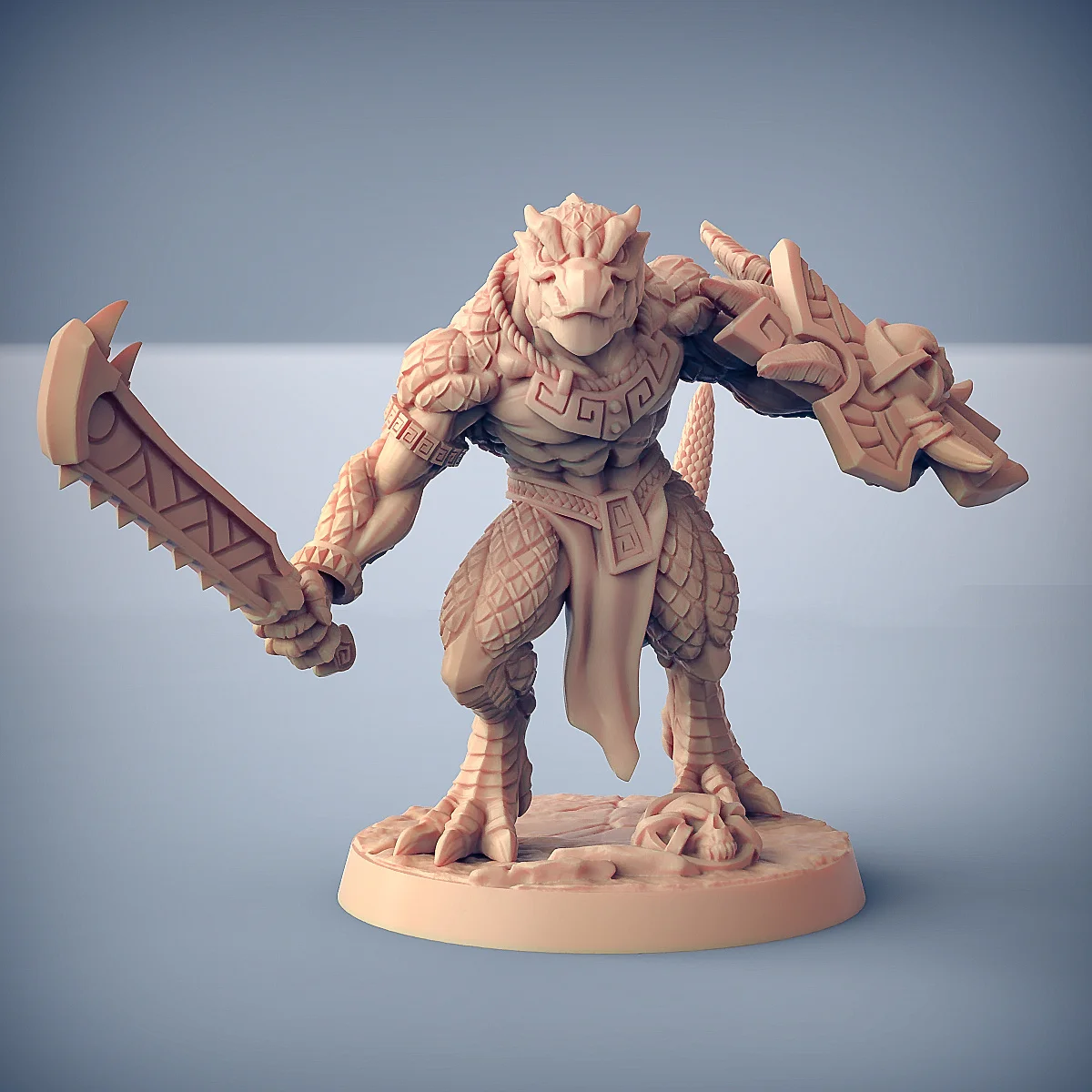 Modelos microscópicos de impresión 3D, modelo de pieza Dnd, Priest Lizard Man 】 Priest Warrior, Warlock Dragon Knight