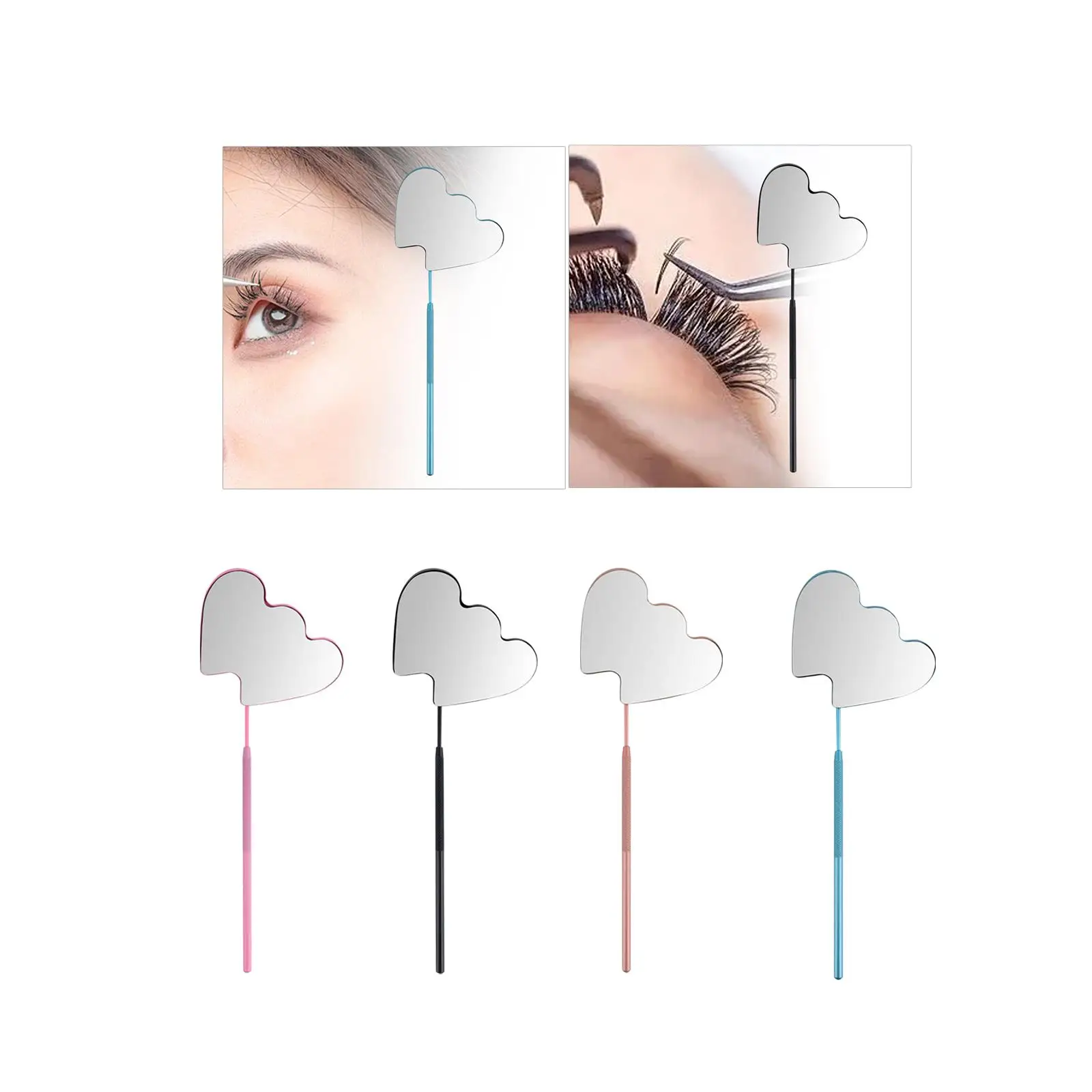 เครื่องมือต่อขนตาแบบพกพา ทนทาน ใช้งานง่าย พร้อมกระจกส่องดูขนตาสำหรับตรวจสอบและต่อขนตา