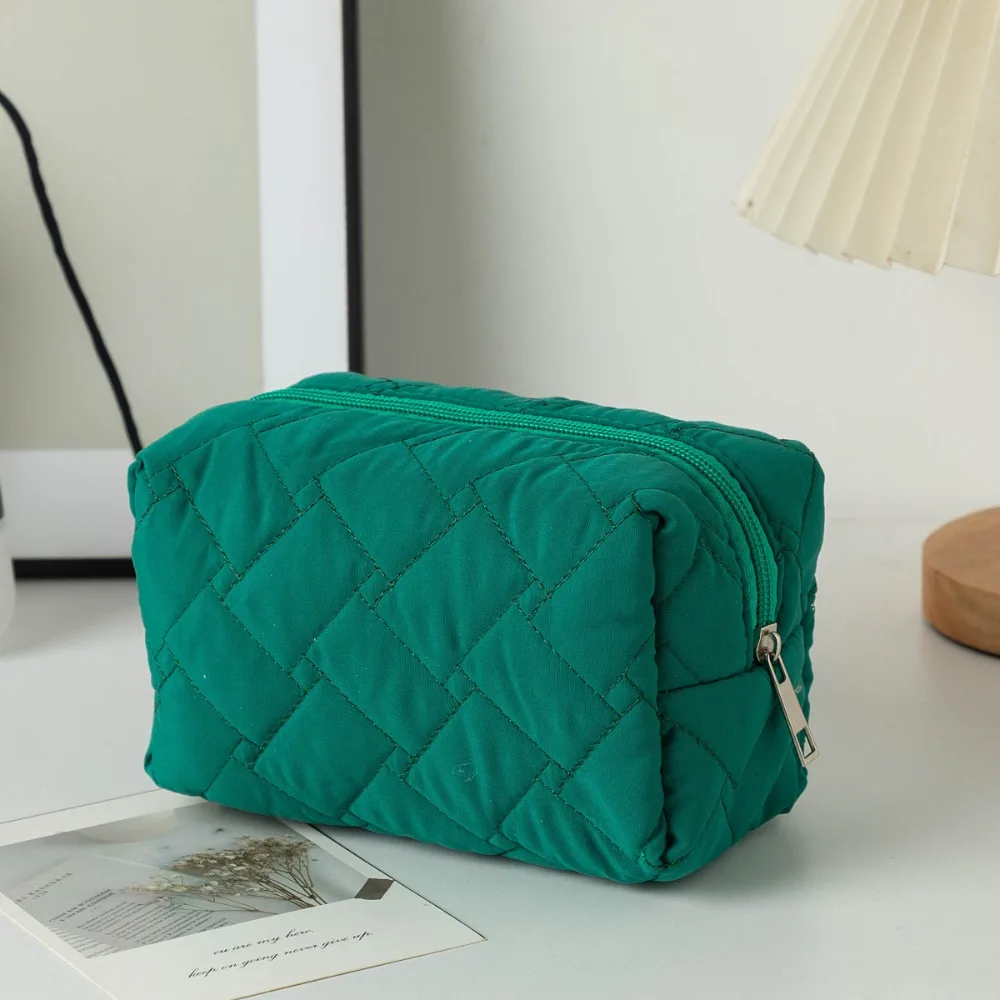 Bolsa de Armazenamento de Cosméticos de Grande Capacidade com Design Elegante, Necessaire com Zíper, Organizador de Viagem, Bolsa de Higiene Pessoal