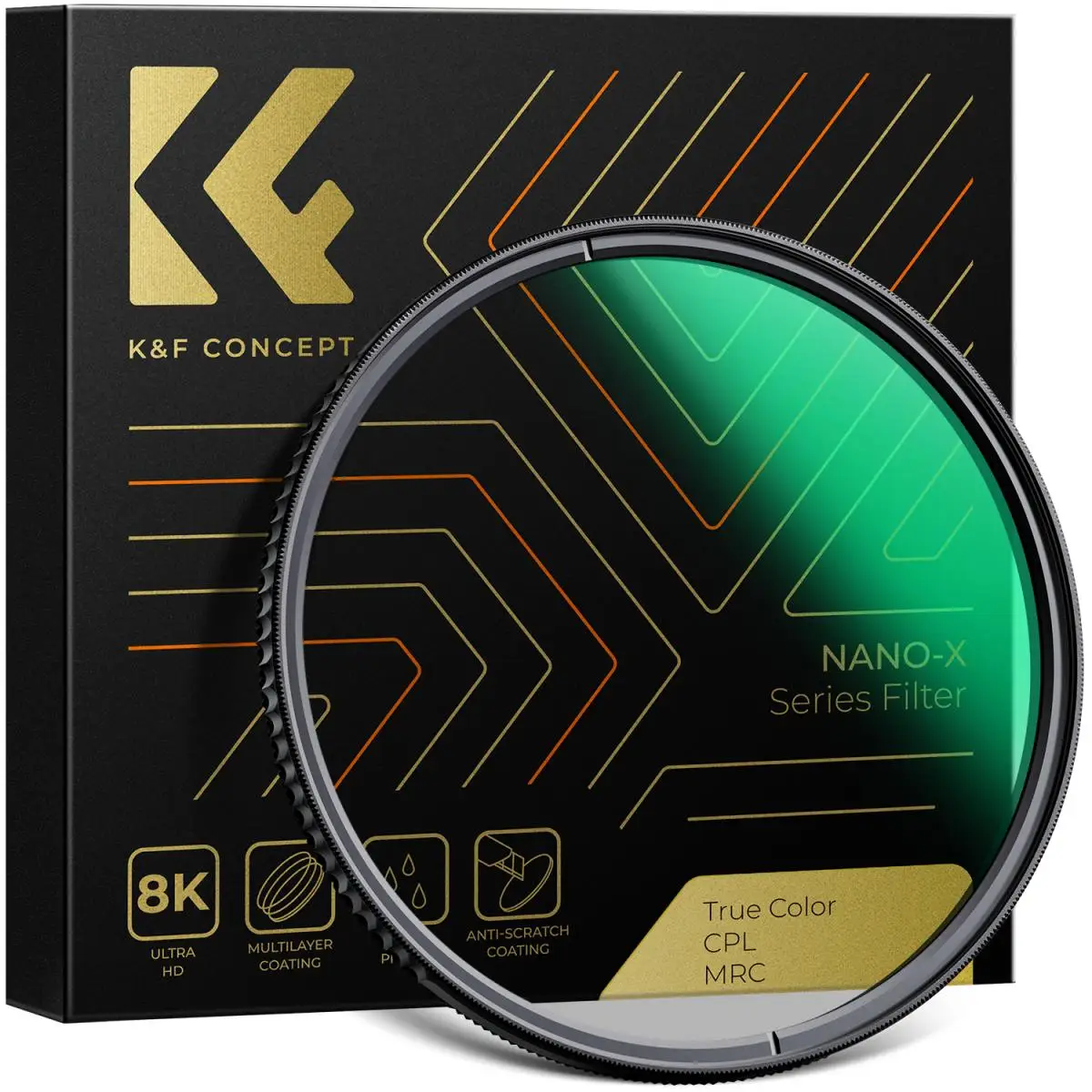 K&F Concept 49-82mm Nano-X Series CPL Filter True Color Circular Polarizers Filter with 28 Multi-Layer Coatings for Camera Lens