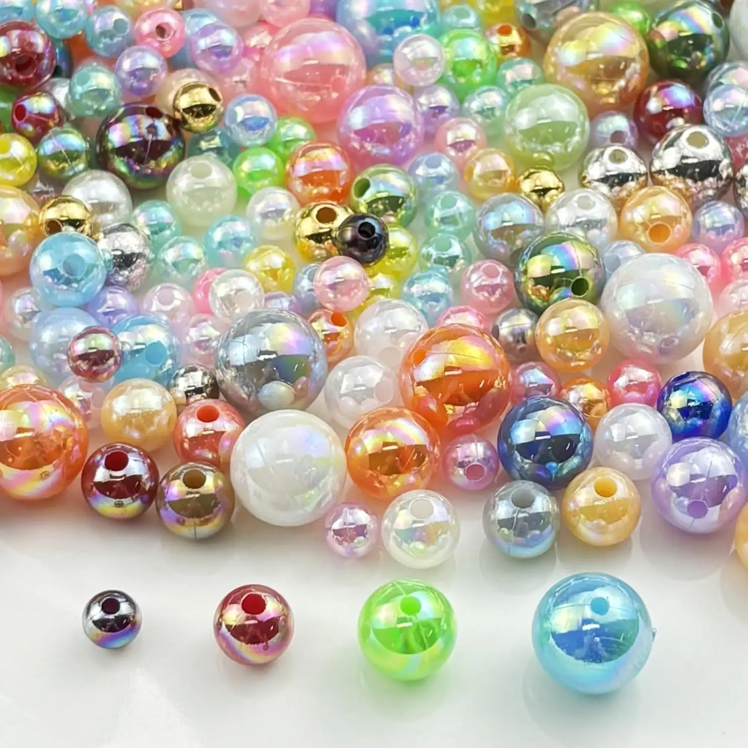 

Pearl Beads 6mm 8mm 10mm 12mm Craft Round Pearl Beads for Bracelet Necklace Jewelry Making DIY Sewing Crafts Home Decoration Vas