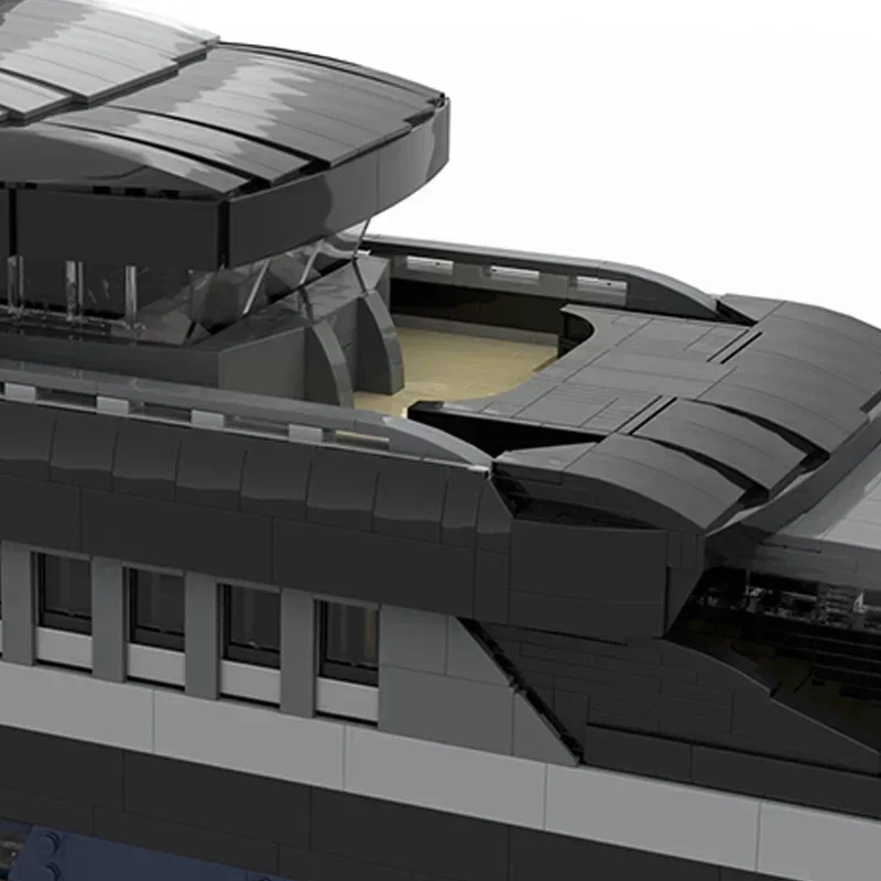 Military Boat Model Moc Building Bricks Large Luxury Yacht Mini scale Technology Modular Blocks Gifts Toys For DIY Sets Assembly