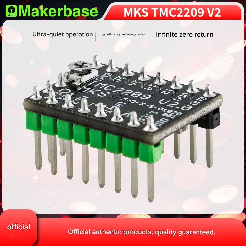 Makerbase MKS TMC2209 3D printer motor drive ultra-quiet, high current, unlimited position reset