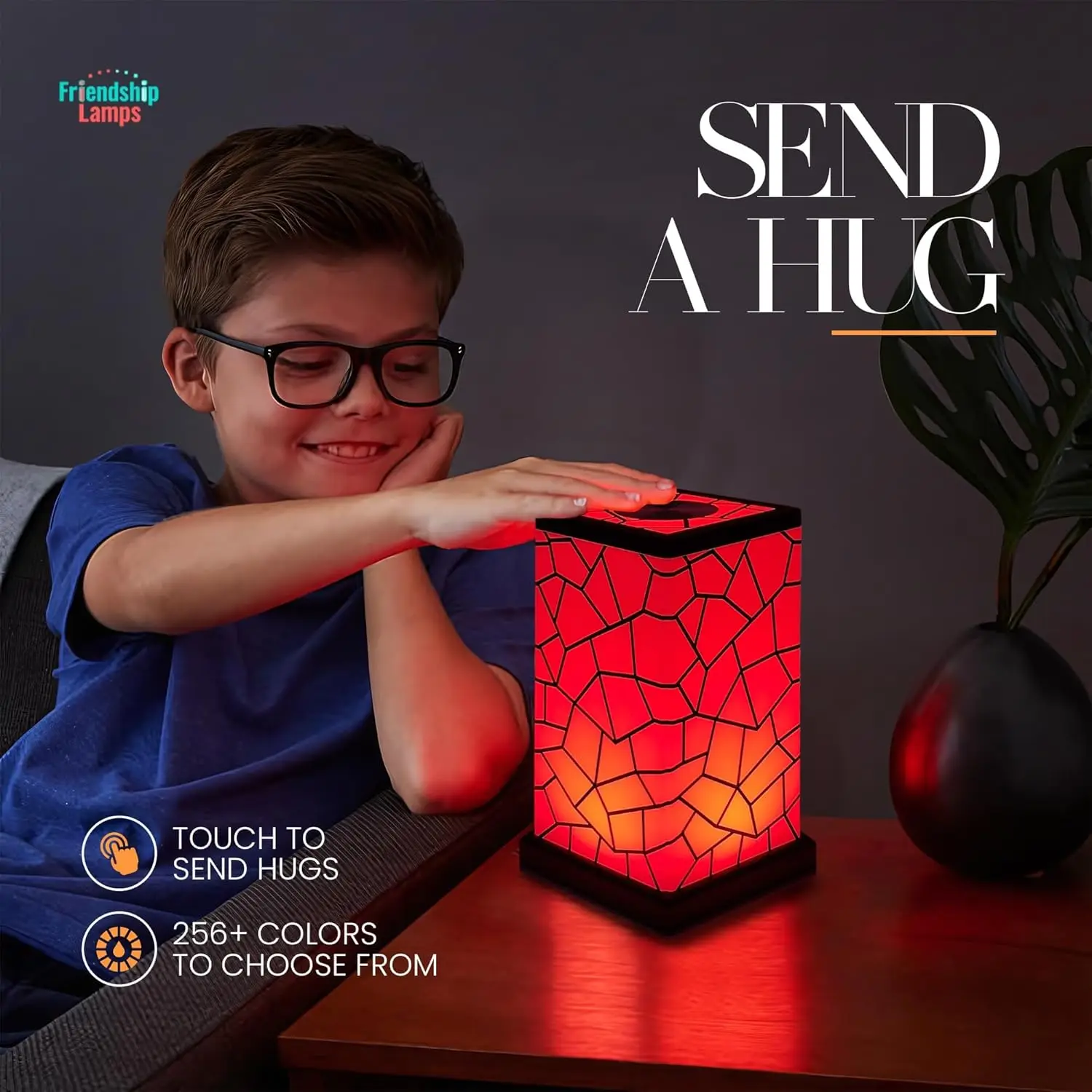 Wi-Fi Touch Lamp for Long-Distance Connection, 200+ Colors, App Control - Perfect Gift for Friends and Family