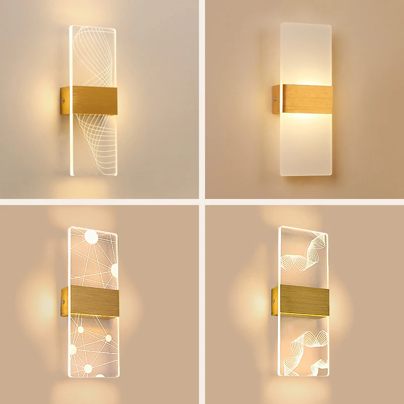 

Wall Lamp Touch Sensor LED Acrylic Modern Wall Light Sconces Nordic 6W Indoor Lighting Home Decor Bedroom Bedside Living Room