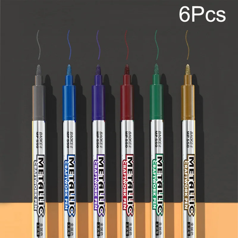 6Pcs Feuer Farbe Siegel Spezielle Stifte Graffiti Wachs Stempel Marker Stift für Siegel Stempel Vintage Wachsen Färbung Stifte