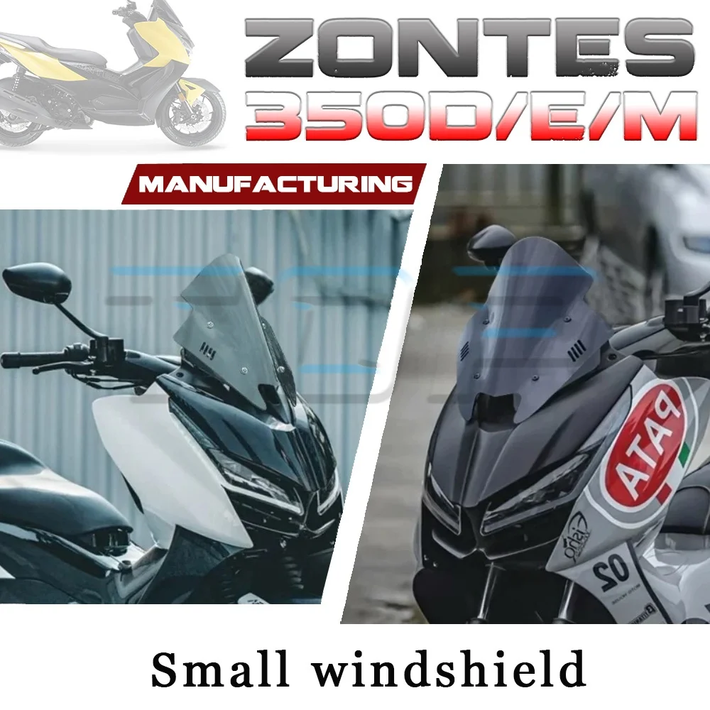 

Smoky gray ZONTES 350D 350E 350M small windshield 350 e 350e 350 d 350d 350 m 350m