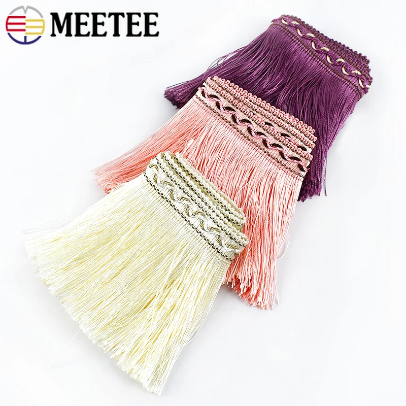 1/2/3/4/5M Meetee 13cm Tassel Fringe for Curtain Lace Home Textile Trimming Garment Clothes Tassels Ribbon DIY Sewing Accessory