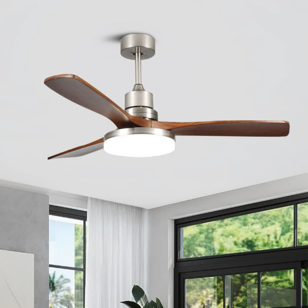 36 42 52 inch vintage Pendant Light with Remote Control Living Wood Ceiling Fan with Lights Decoration Fan LED with Light