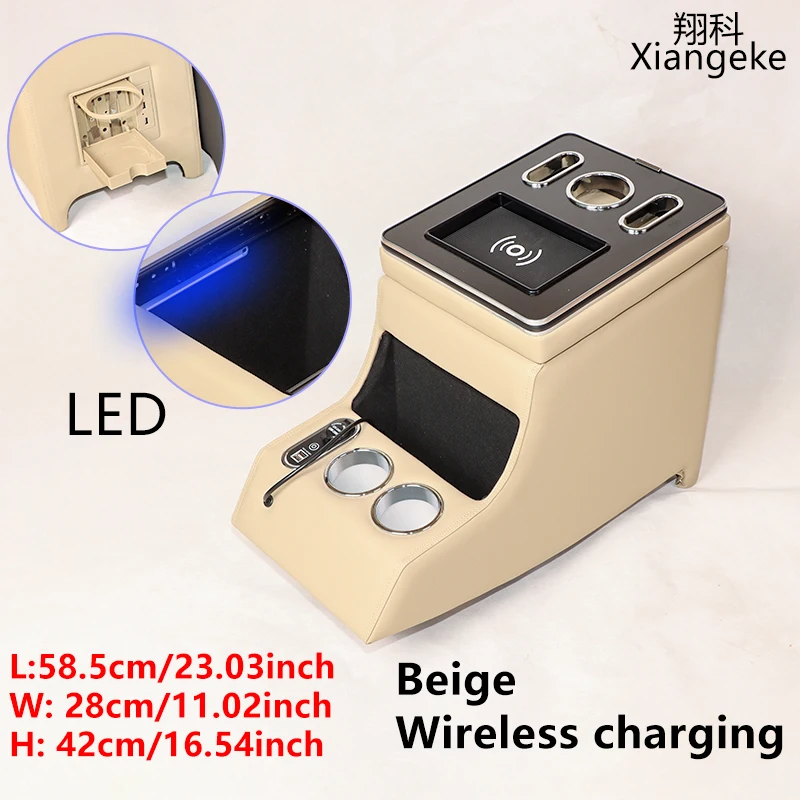 

For Viano Vito W639 W447 2004-2020 Wireless Charging Armrest Box Central Storage USB Car Accessories