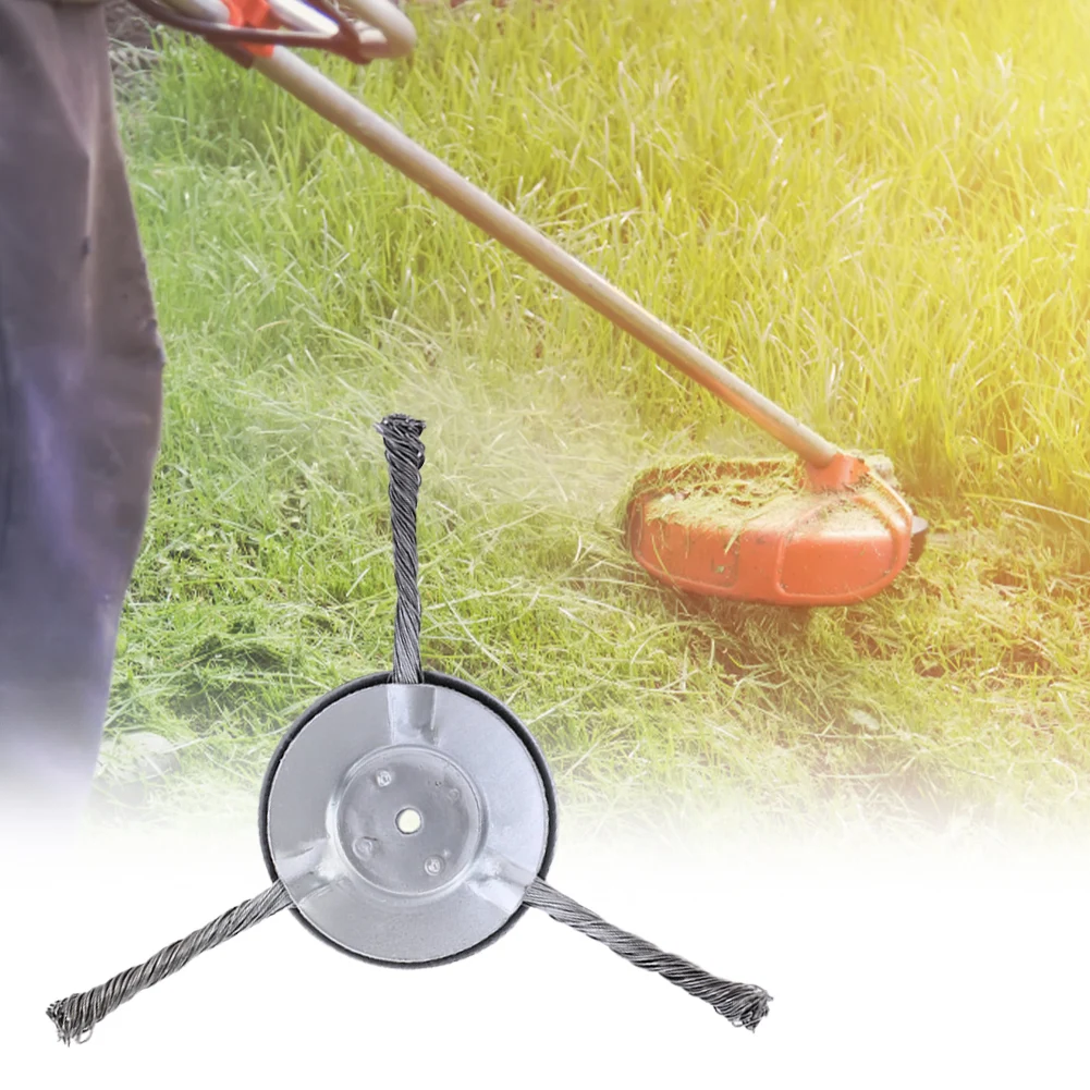 Universal Unkraut Bürstenkopf Stahldraht Rad Gras Trimmer Kopf Entfernung Moos Rost Rasenmäher Gras Pinsel Disc Unkrautfresser Klingen