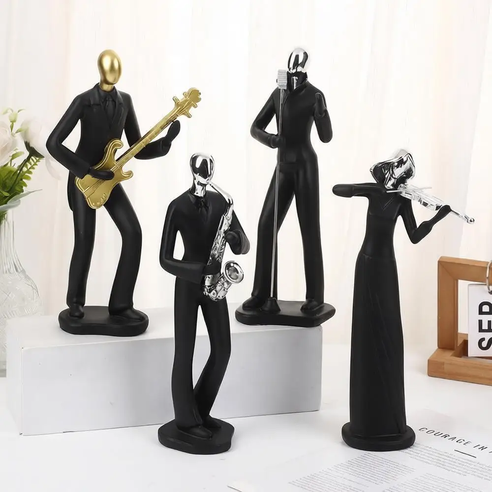 Multiple kinds Music-Themed Character Figurines Statue Modern Minimalist Tabletop Ornaments Home Decor for Living Room Bookshelf