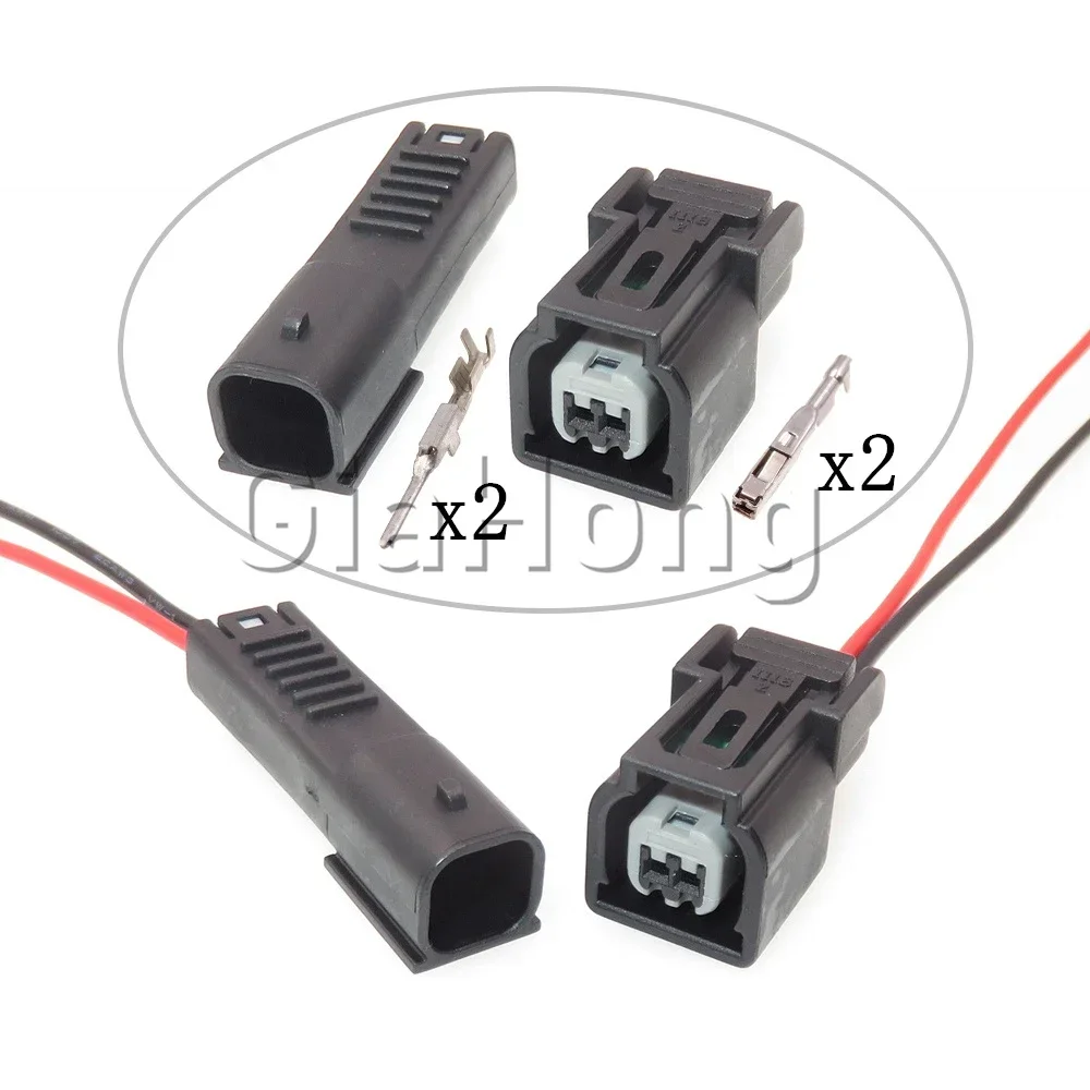 1 Set 2 Ways AC Assembly Auto Parts 6189-6904 Car Nozzle Electric Spray Wire Connectors For Honda Automobile Socket